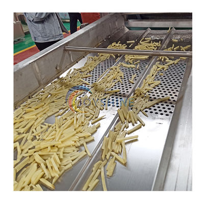 128 Customized Full Automatic Frozen French Fries Production Line Potato Fries Making Machine